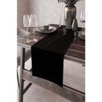 Viva Home Siyah Runner 40x140cm Premium Süet Dokuma Kumaş Leke Tutmayan Masa Örtüsü Rnr004