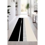 Viva Home Siyah Silver Kaymaz Modern Kesme Rulo Yolluk Halı Vh015, Siyah, 120 X 310