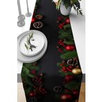 Viva Home Siyah Yeniyıl Yılbaşı Noel Christmas Runner Masa Örtüsü 40X140Cm Rnr638