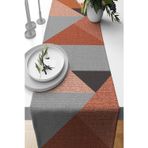 Viva Home Tarçın Masa Örtüsü Leke Tutmayan Premium Tay Tüyü Dokuma Kumaş Runner Geometrik 40x140cm Rnr607