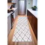 Viva Home Toprak Yıkanabilir Kaymaz Tabanlı Etnik Desen Kesme Rulo Yolluk Özel Ölçülü Halı Ar1455, Toprak, 100 X 170