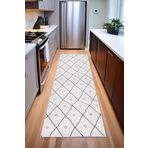 Viva Home Toprak Yıkanabilir Kaymaz Tabanlı Etnik Desen Kesme Rulo Yolluk Özel Ölçülü Halı Ar1455, Toprak, 80 X 260