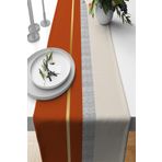 Viva Home Turuncu Runner Masa Örtüsü Premium Tay Tüyü Dokuma Leke Tutmaz Kumaş 40X140Cm Rnr487