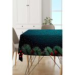 Viva Home Yeşil Yeniyıl Yılbaşı Noel Christmas Masa Örtüsü Mso547, Yeşil - 2, 140 X 200