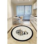 Viva Home Yıkanabilir Kaymaz Tabanlı Leke Tutmaz Bal Kabaklı Daire Mutfak Halısı AR1450
