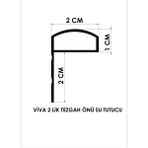 Viva Mutfak Tezgahı Kenarı Su Tutucu Bariyer Alüminyum Profili - 2 Cm'lik 301-350 Cm Arası