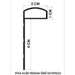 Viva Mutfak Tezgahı Kenarı Su Tutucu Bariyer Alüminyum Profili - 4 Cm'lik 301-350 Cm Arası