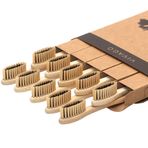 VIVAGO Biyoçözünür Kömür Bambu Diş Fırçaları Hassas Dişler İçin Yumuşak Kıllar 10'lu Paket - Kolay Tanıma için Numaralandırılmıştır - Gübrelenebilir, Çevre Dostu, Doğal, Organik Yeniden Kullanılabilir Ahşap Diş Fırçası