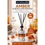 Vivaldi Home Amber Çiçeği Çubuklu Oda Kokusu 100 ml Sıcak, Sofistike ve Kalıcı Koku, Ev & Ofis Kokusu