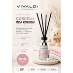 Vivaldi Home Bebek Pudrası Çubuklu Oda Kokusu 50 ml, Temiz ve Yumuşak Koku, Kalıcı Ortam Kokusu