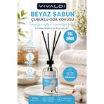 Vivaldi Home Beyaz Sabun Çubuklu Oda Kokusu 100 ml, Kalıcı Ferah Koku, Çubuklu Ortam Kokusu