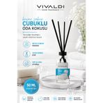 Vivaldi Home Beyaz Sabun Çubuklu Oda Kokusu 50 ml, Temiz ve Ferah Koku, Kalıcı Ortam Kokusu