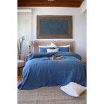 Vivamaison Çift Kişilik 2 Kat Müslin Nevresim Takımı, % 100 Pamuk Soft Kumaş 200X220 cm Indigo - İndigo - 200 x 220 cm