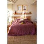 Vivamaison Çift Kişilik 2 Kat Müslin Nevresim Takımı, % 100 Pamuk Soft Kumaş 200X220 cm Mürdüm - 200 x 220 cm