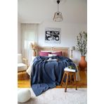 Vivamaison Çift Kişilik Waffle Pike Yatak Örtüsü Pamuklu Antrasit 220x240 cm