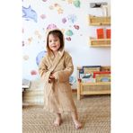 Vivamaison Müslin Bebek Çocuk Bornoz, %100 Pamuk 4 Kat Açık Kahve - Kahverengi - 7 - 10 Yaş