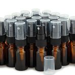 Vivaplex, 24, kehribar, 10 ml (1/3 oz) cam şişe, siyah ince sis spreyi