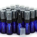 Vivaplex, 24, Kobalt Mavisi, 10 ml (1/3 oz) Cam Şişe, Siyah İnce Sis Püskürtücü