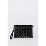 Vivaq Kadın Halka Altın Taşlı Süet Bilek Askılı ve Zincir Askılı Portföy El ve Clutch Çanta