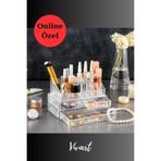 Vivart 3 Çekmeceli Klasik Makyaj & Takı Düzenleyici Organizer Seti Beyaz Tek Ebat