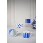 Vivas 4’lü set geometrik yeni lacivert double türk kahve fincan seti (dikey, çiçek, zikzak, rütbe)