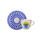 Vivas Blue Blanc Lale 2'li Kahve Fincanı Seti