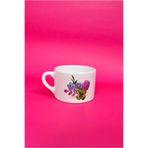 Vivas Çiçekli Fleur double kahve fincanı