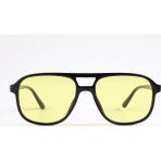 Vivaviss Fer 1111-60 Unisex Güneş Gözlüğü Siyah Çerçeve Sarı Cam