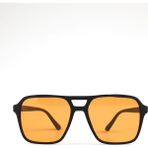 Vivaviss Vega 938-60 Unisex Güneş Gözlüğü Siyah Mat Çerçeve Turuncu Cam