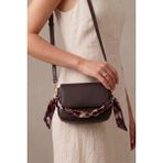Vivazzaluxe Silk & Chain Model Mini Kadın Deri El, Kol, Omuz Çanta - Acı Kahve