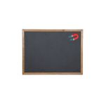 Vivekka 100x210 Ahşap Çerçeve Manyetik Laminat Tebeşir Yazı Tahtası - Siyah