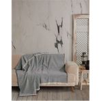 Viven Natural Keten Koltuk Örtüsü | Yakmaz Pamuklu Çekyat Örtüsü | Koltuk Şalı