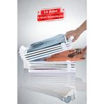 Vivenda 10 Katlı T-Shirt Düzenleyici – Dolap ve Çekmece Içi Kıyafet Organizer, 10'lu Set