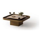 Vivense Agnus Orta Sehpa - 100 cm x 100 cm x 37 cm - Pirinç