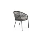 Vivense Alu Bahçe Balkon Sandalyesi - Antrasit - 56.5 cm x 60 cm x 74 cm