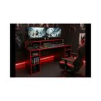 Vivense Arena Rgb Işıklı Ledli Uzaktan Kumandalı Oyuncu Masası - 140 cm x 56 cm - Siyah