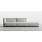 Vivense Ares Sol Köşeli Üçlü Koltuk, Gri - Siyah - 280 cm x 90 cm x 68 cm