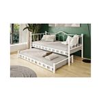 Vivense Argimo Kamelya Yavrulu Daybed Sedir Karyola, Beyaz, 90X200 - 190 x 200 cm