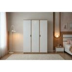 Vivense Asel Genç Odası Gardırobu, 3 Kapaklı - 91 cm x 45 cm x 183 cm - Beyaz