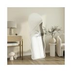 Vivense Asial Dekoratif Dalgalı Oval Boy Aynası, Beyaz - 160 cm x 50 cm x 2 cm