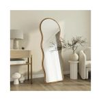 Vivense Asial Dekoratif Dalgalı Oval Boy Aynası, Ceviz - 160 cm x 50 cm x 2 cm