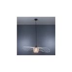 Vivense Ayşin Şapka Endüstriyel Avize, Beyaz Siyah, Çap 80 cm