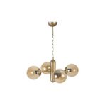 Vivense Bankok Dörtlü Eskitme Bal Camlı Avize - 45 cm x 45 cm x 35 cm - Şeffaf