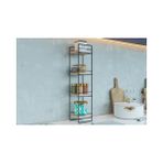Vivense Bino Metal Mutfak Rafı Organizer, 4 Katlı, Siyah