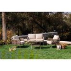 Vivense Bloom Bahçe Balkon Oturma Grubu - 125 cm x 70 cm x 79 cm - Açık Kahverengi