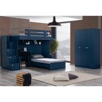 Vivense Blue Ranza Çalışma Masası 3 Kapılı Dolap Takımı 90X190 Karyola