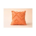Vivense Bohem Desenli Püsküllü Pamuk Kırlent Kılıfı, Turuncu - 10 x 10 cm - 001-Renkli