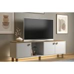 Vivense Bohem Hira Ledli Tv Ünitesi, Konsol, 3 Kapak 1 Bölmeli, 160 cm - Beyaz - 160 cm x 30 cm x 42 cm