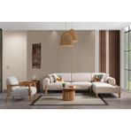 Vivense Bohem Moda Köşe Koltuk, Krem, Sağ Köşe - 300 cm x 180 cm x 85 cm