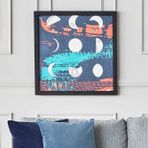 Vivense Collection Age Of Moon Ahşap Yağlı Boya Dokulu Tablo